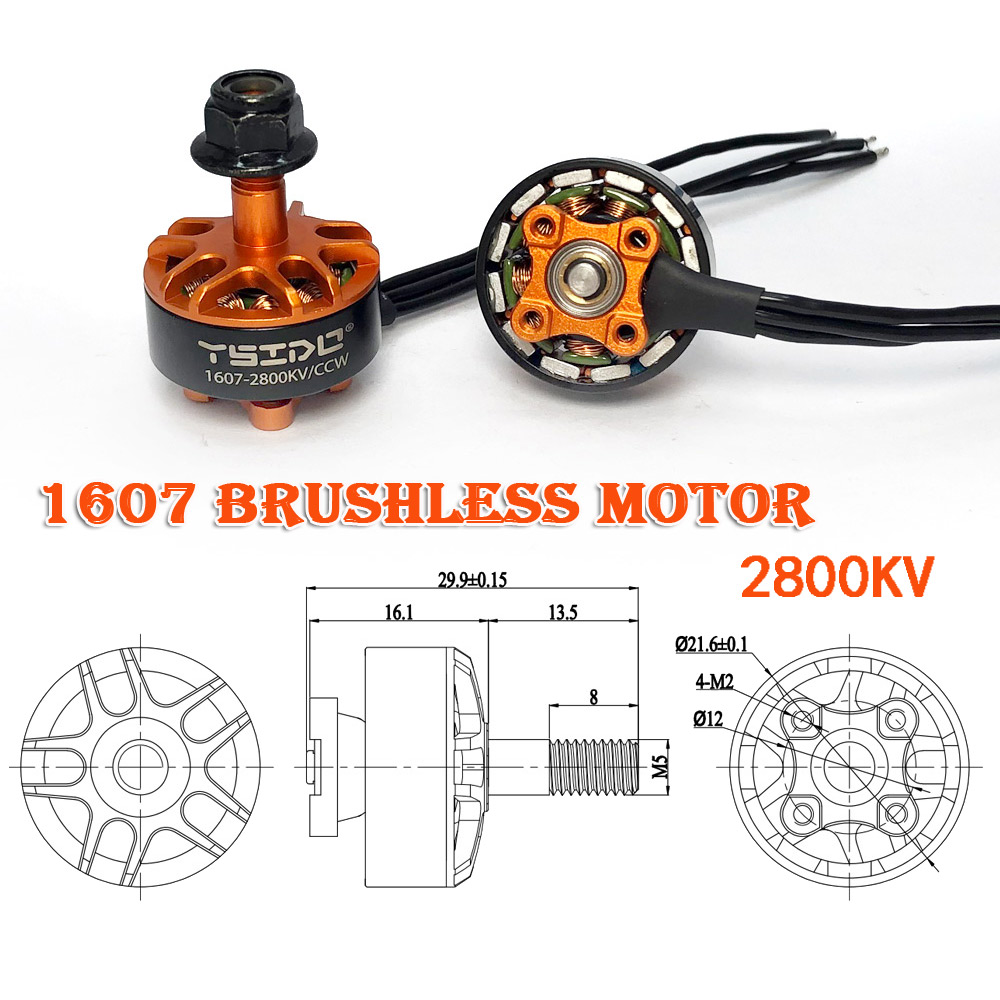 YSIDO 1607 2800KV 3850KV 2-4S  - Walksnail Avatar Hd Goggles X recension och pris